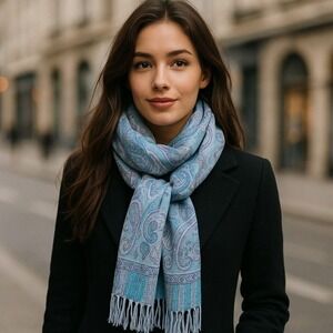 Pashmina Silk Turkish Shawl 60inx25in‎